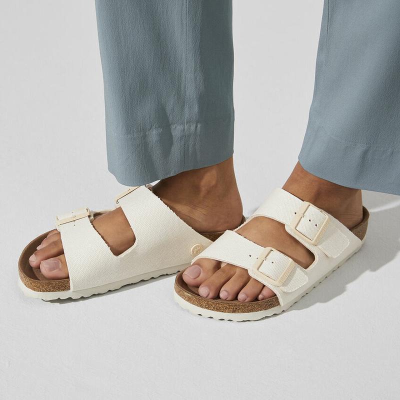 Arizona Birkenstock Vegan Micro Fiber Damske Biele | SK 5ILH